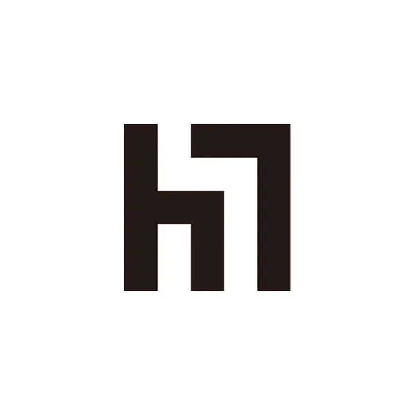 Номер Буква Квадратный Геометрический Символ Простой Вектор Логотипа — стоковый вектор