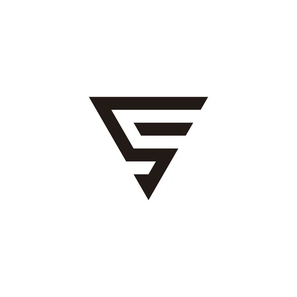 Bokstaven Triangel Geometrisk Symbol Enkel Logotyp Vektor — Stock vektor
