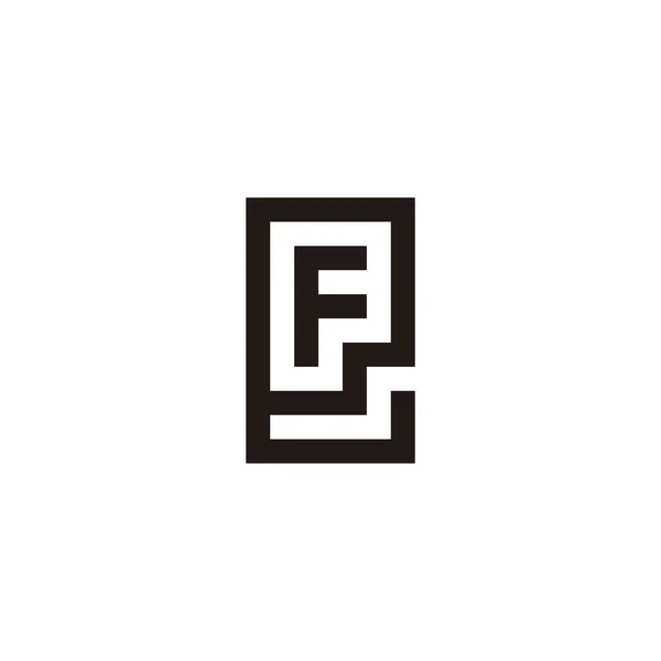 Lettre Dans Symbole Géométrique Carré Simple Vecteur Logo — Image vectorielle