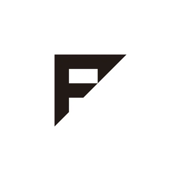 Letter Knife Geometric Symbol Simple Logo Vector — Stock Vector