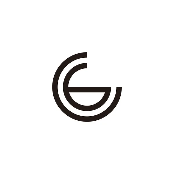 Letter Nummer Cirkel Geometrische Symbool Eenvoudige Logo Vector — Stockvector