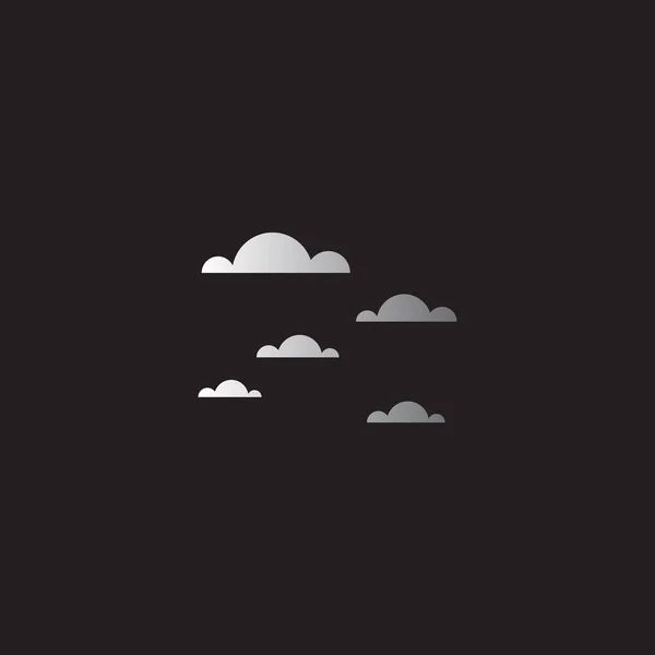 Облако Геометрический Символ Погоды Простой Вектор Логотипа — стоковый вектор