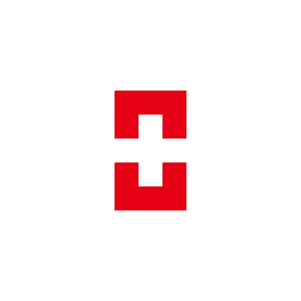 Lettre Symbole Géométrique Médical Simple Vecteur Logo — Image vectorielle