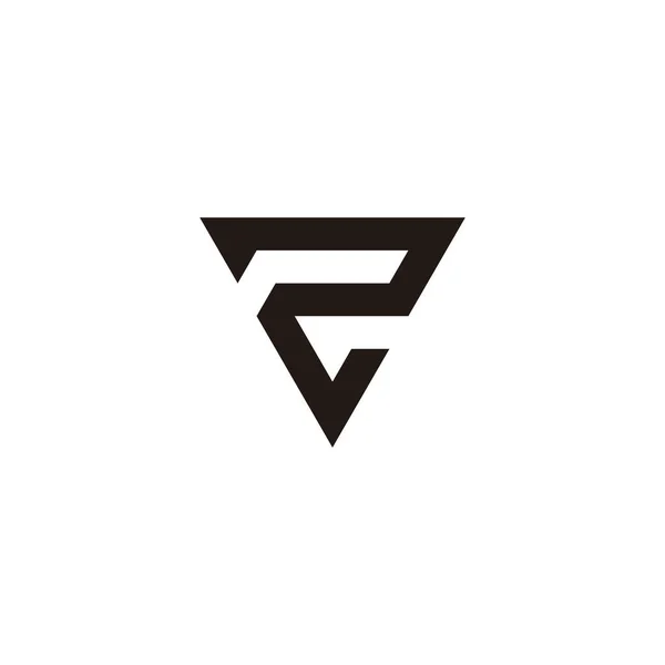 Número Letra Símbolo Geométrico Triângulo Logotipo Simples Vetor — Vetor de Stock