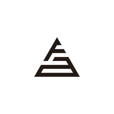 Fa üçgeni geometrik sembolü basit logo vektörü