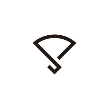 Letter S diamond geometric symbol simple logo vector