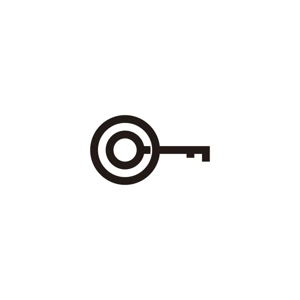 Lettre Symbole Géométrique Clé Simple Logo Vecteur — Image vectorielle