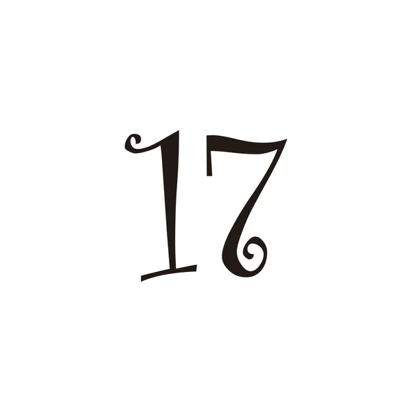 17号螺旋几何符号简单标识矢量 — 图库矢量图片