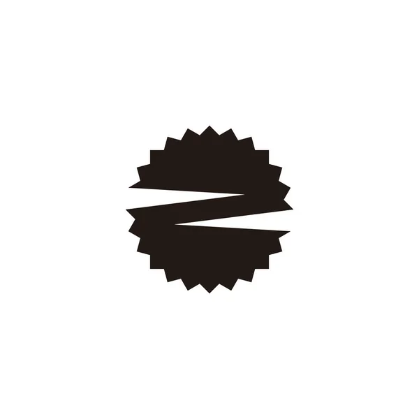 Numéro Autocollant Symbole Géométrique Simple Logo Vecteur — Image vectorielle