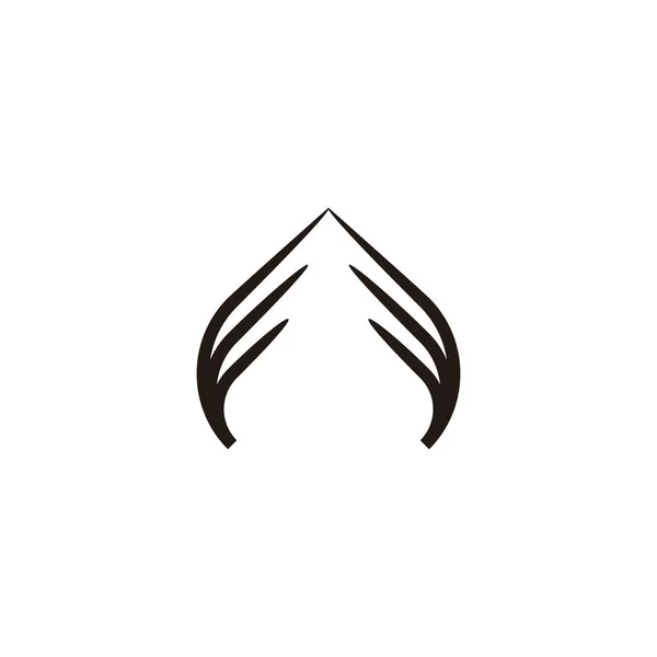Badge Symbole Géométrique Arbre Simple Logo Vecteur — Image vectorielle