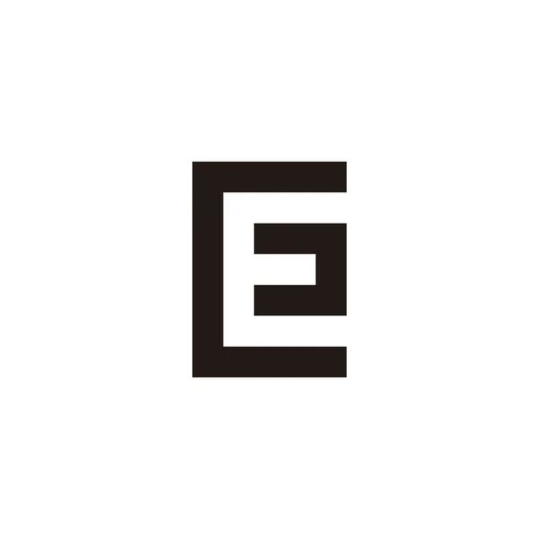 字母Ce正方形 独特的几何符号简单的标识向量 — 图库矢量图片