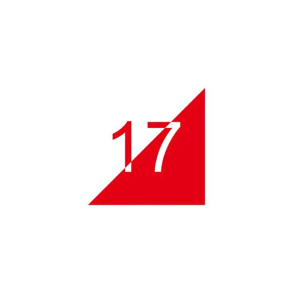 17番カレンダー 幾何学的なシンプルなロゴベクトル — ストックベクタ