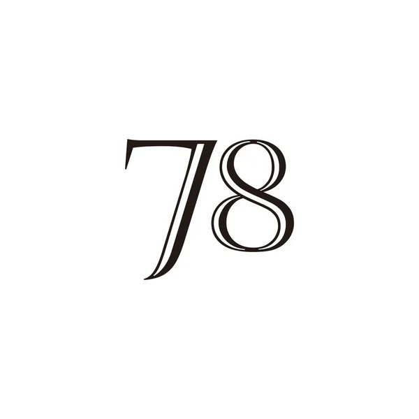 Numéro Fer Symbole Géométrique Simple Logo Vecteur — Image vectorielle
