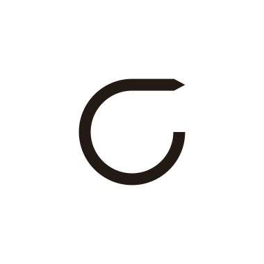 G harfi demir geometrik sembol basit logo vektörü