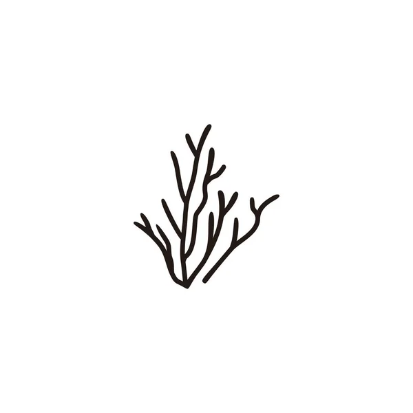 Symbole Géométrique Des Algues Simple Logo Vecteur — Image vectorielle