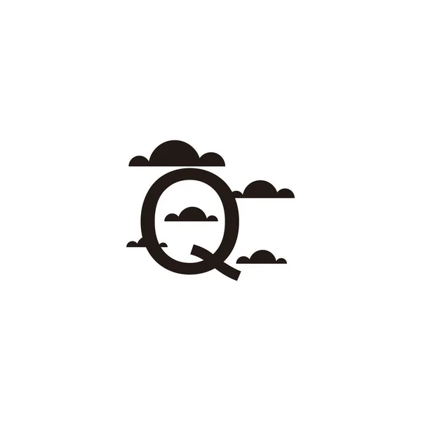 Lettera Nuvole Simbolo Geometrico Semplice Logo Vettoriale — Vettoriale Stock