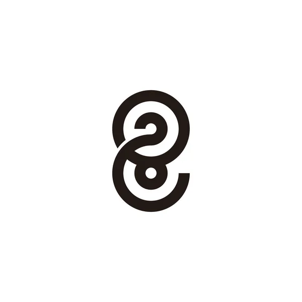 Nummer Cirkel Geometrisk Symbol Enkel Logotyp Vektor — Stock vektor