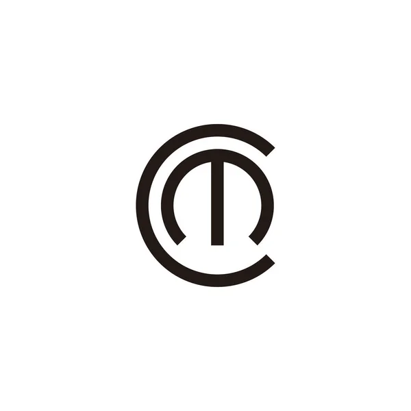 Γράμμα Κύκλο Γεωμετρικό Σύμβολο Απλό Διάνυσμα Λογότυπο — Διανυσματικό Αρχείο