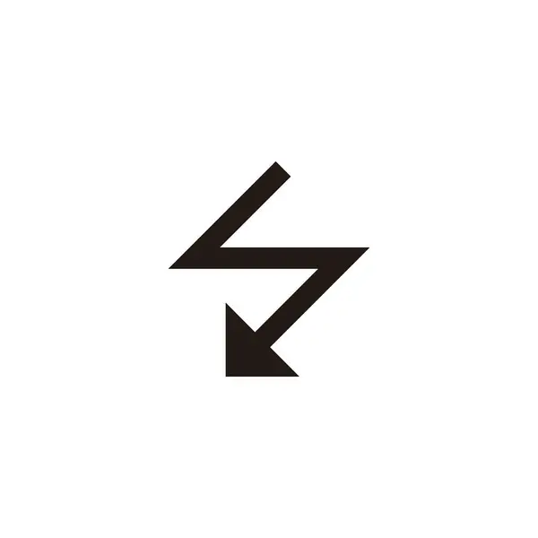 Letter Direction Geometric Symbol Simple Logo Vector — 스톡 벡터