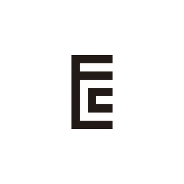 Lettre Carré Rectangle Symbole Géométrique Simple Logo Vecteur — Image vectorielle
