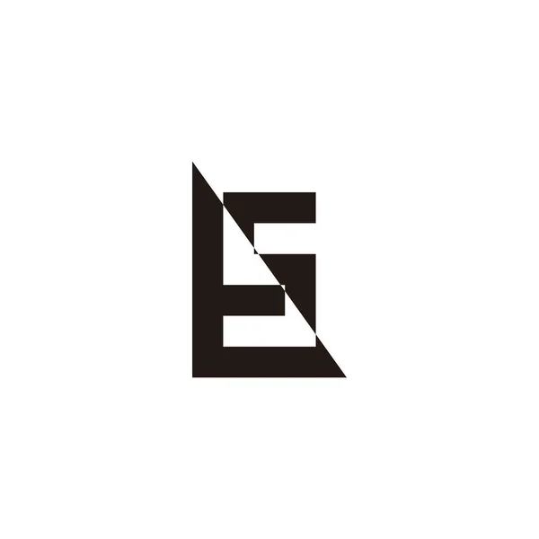 Буква Квадрат Геометрический Символ Треугольника Простой Вектор Логотипа — стоковый вектор