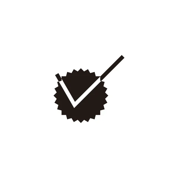 Cocher Ligne Autocollant Symbole Géométrique Simple Logo Vecteur — Image vectorielle