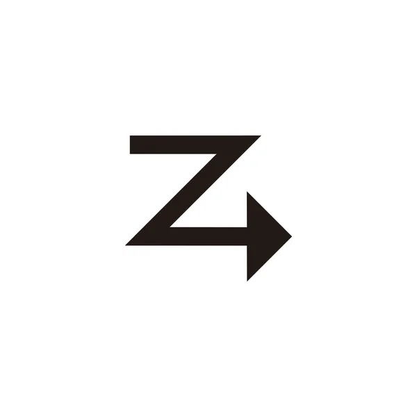 Геометрический Символ Направления Буквы Простой Вектор Логотипа — стоковый вектор