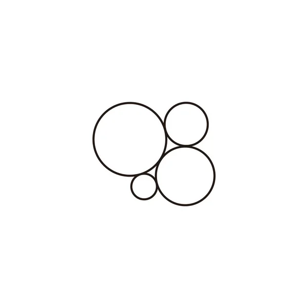 Пузырь Геометрический Символ Линии Простой Вектор Логотипа — стоковый вектор