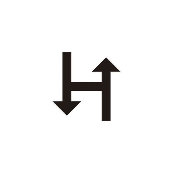 Bokstav Pekare Geometrisk Symbol Enkel Logotyp Vektor — Stock vektor