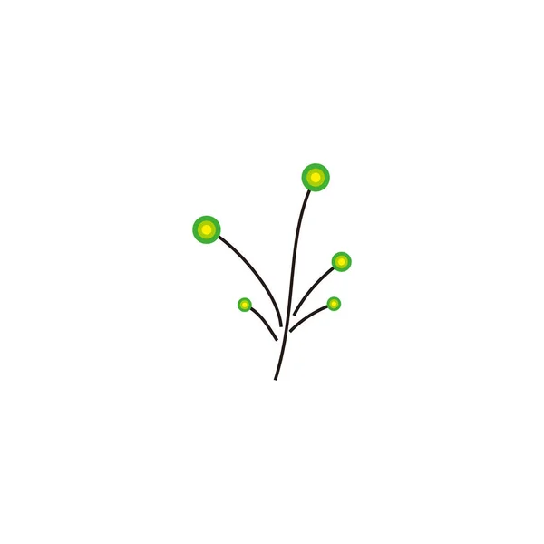 Bitki Soyut Geometrik Sembol Basit Logo Vektörü — Stok Vektör