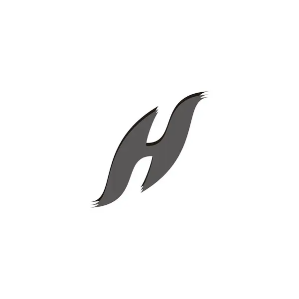 Letra Hojas Símbolo Geométrico Simple Logo Vector — Vector de stock