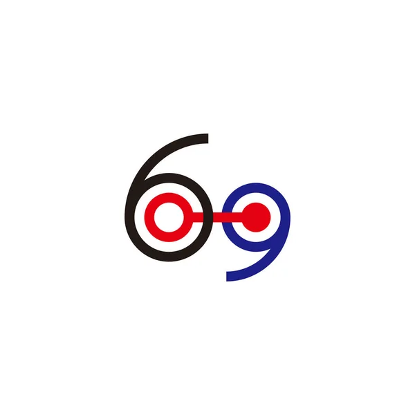 Technologie Numéro Symbole Géométrique Moderne Simple Vecteur Logo — Image vectorielle