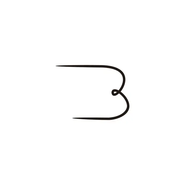 Linhas Letra Símbolo Geométrico Rápido Vetor Logotipo Simples — Vetor de Stock