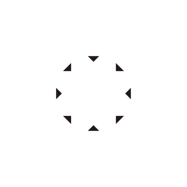 Teknik Pekare Geometrisk Symbol Enkel Logotyp Vektor — Stock vektor