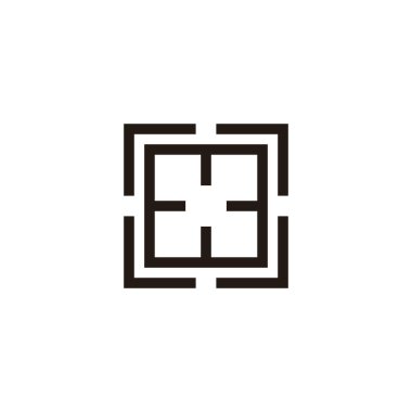 Hedef, geometrik sembolü kareler basit logo vektörü