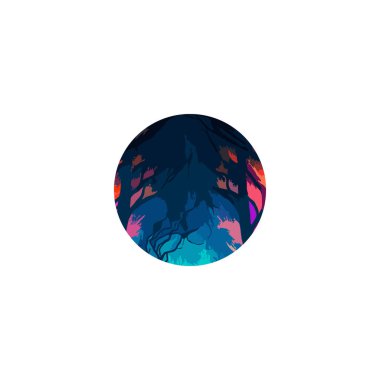 Çember, arkaplan, soyut geometrik sembol basit logo vektörü