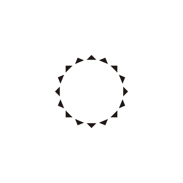 Цветы Фигурный Геометрический Символ Простой Вектор Логотипа — стоковый вектор