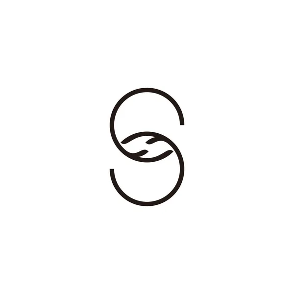 Рука Буквы Круглый Геометрический Символ Простой Вектор Логотипа — стоковый вектор