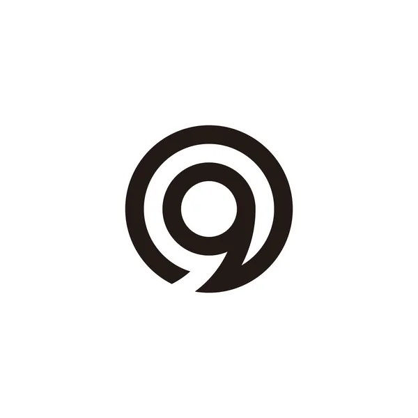 Número Círculo Símbolo Geométrico Redondo Vetor Logotipo Simples —  Vetores de Stock