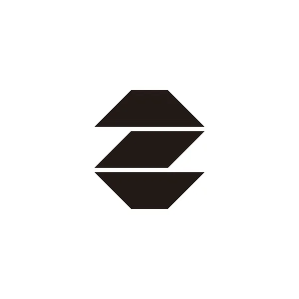 Number Fold Unique Geometric Symbol Simple Logo Vector — Stock Vector