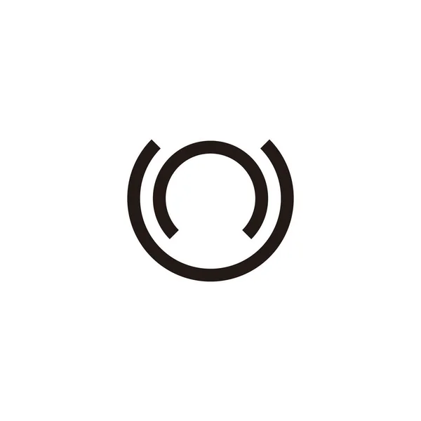 Brev Cirkel Geometrisk Symbol Enkel Logotyp Vektor — Stock vektor