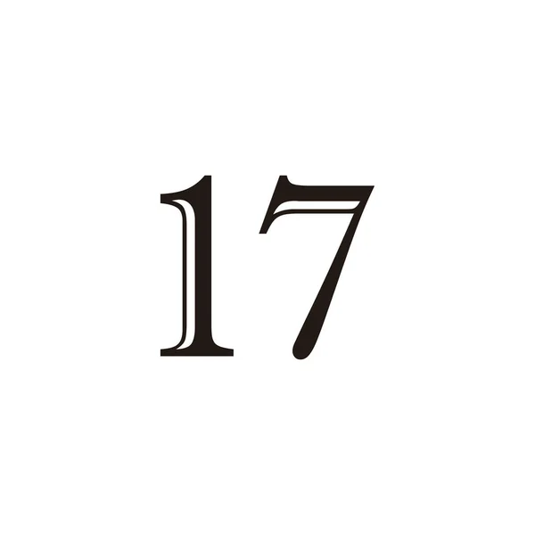 17号铁 典雅几何符号简单标识向量 — 图库矢量图片