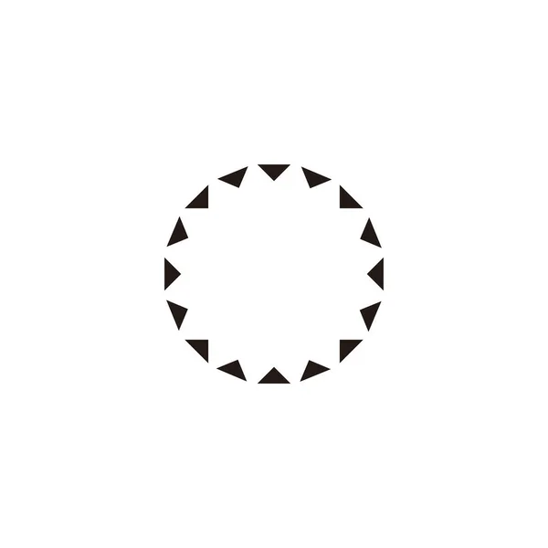 Kruh Postava Tech Geometrický Symbol Jednoduchý Vektor Loga — Stockový vektor