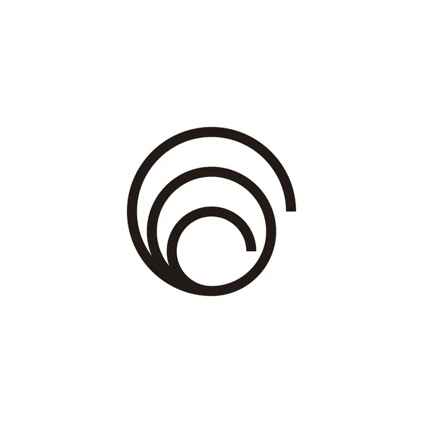 Zeeschelp Geometrisch Symbool Eenvoudige Logo Vector — Stockvector
