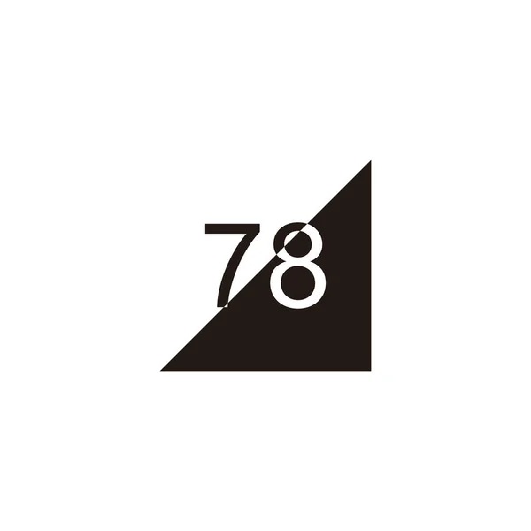 Номер Трикутник Геометричний Символ Простий Вектор Логотипу — стоковий вектор