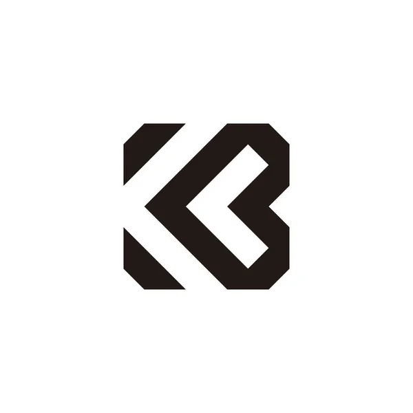 Lettera Cuore Simbolo Geometrico Quadrato Semplice Logo Vettoriale — Vettoriale Stock