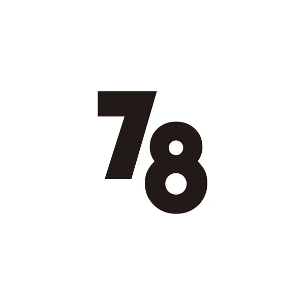 Número Esboço Símbolo Geométrico Vetor Logotipo Simples — Vetor de Stock