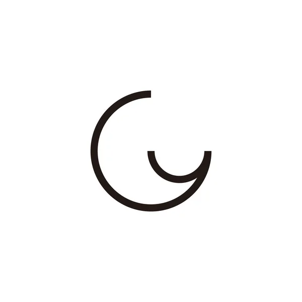 Буква Геометрический Символ Простой Вектор Логотипа — стоковый вектор