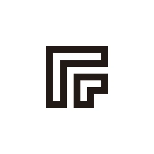 Carta Quadrado Descreve Símbolo Geométrico Vetor Logotipo Simples — Vetor de Stock