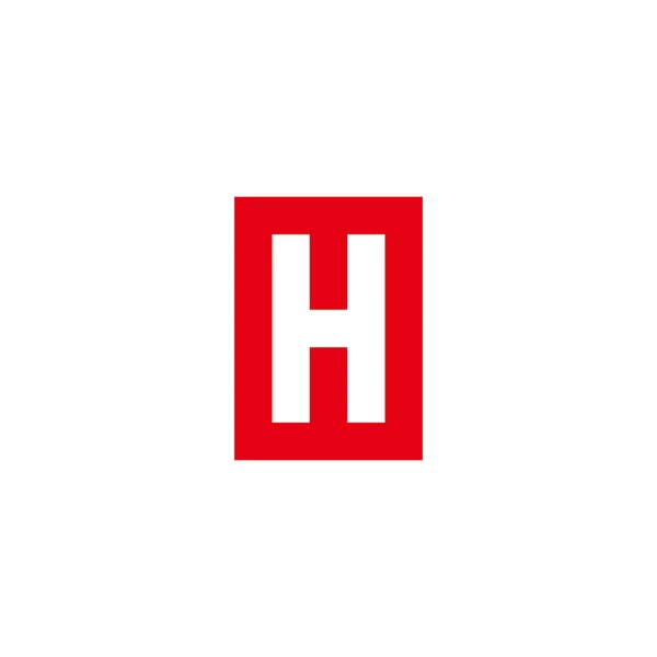 Harfi Kare Geometrik Sembolün Ana Hatları Basit Logo Vektörü — Stok Vektör